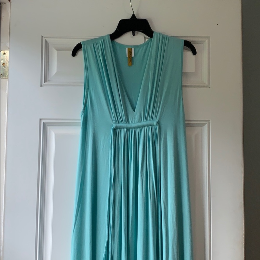 Long Light Blue Summer Dress